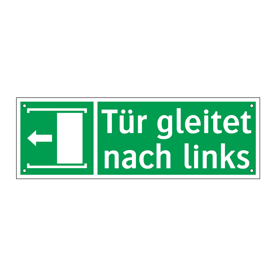 Tür gleitet nach links