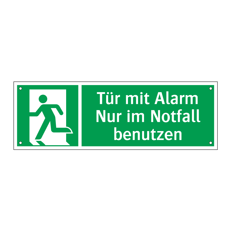 Tür mit Alarm Nur im Notfall benutzen
