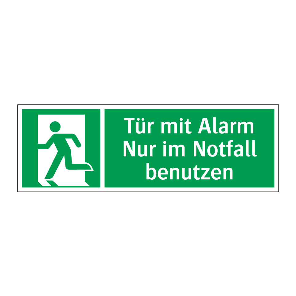 Tür mit Alarm Nur im Notfall benutzen