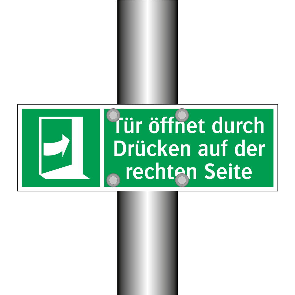 Tür öffnet durch Drücken auf der rechten Seite
