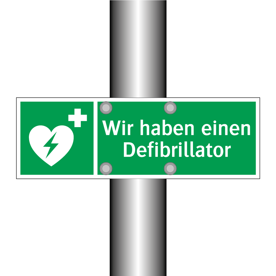 Wir haben einen Defibrillator