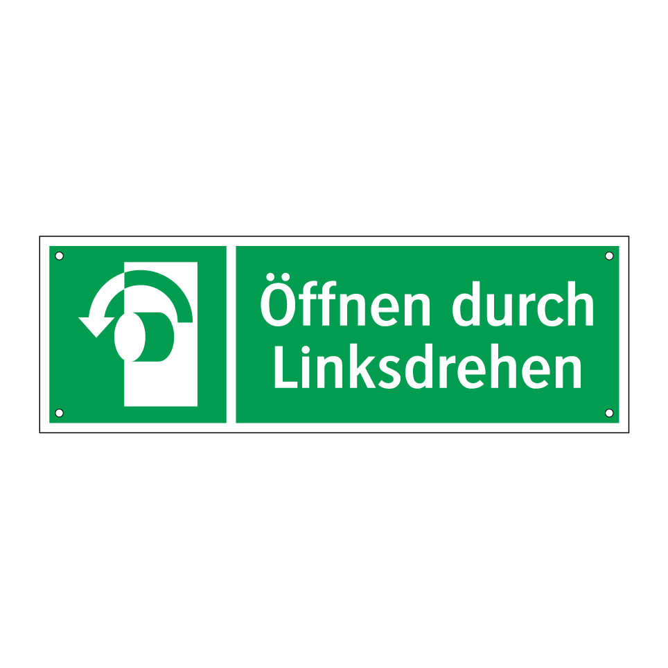 Öffnen durch Linksdrehen