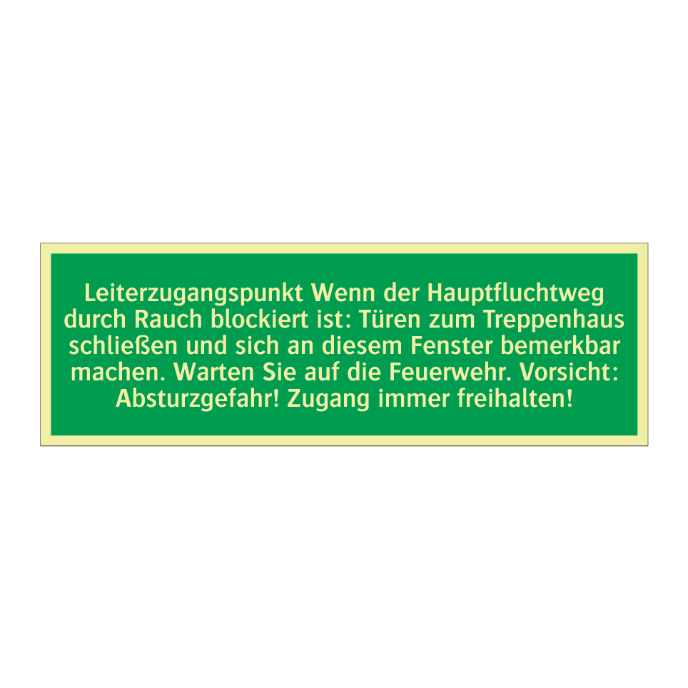Leiterzugangspunkt Wenn der Hauptfluchtweg durch Rauch blockiert ist /../
