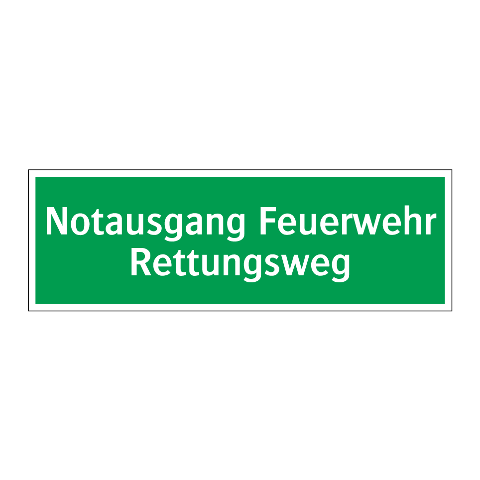 Notausgang Feuerwehr Rettungsweg
