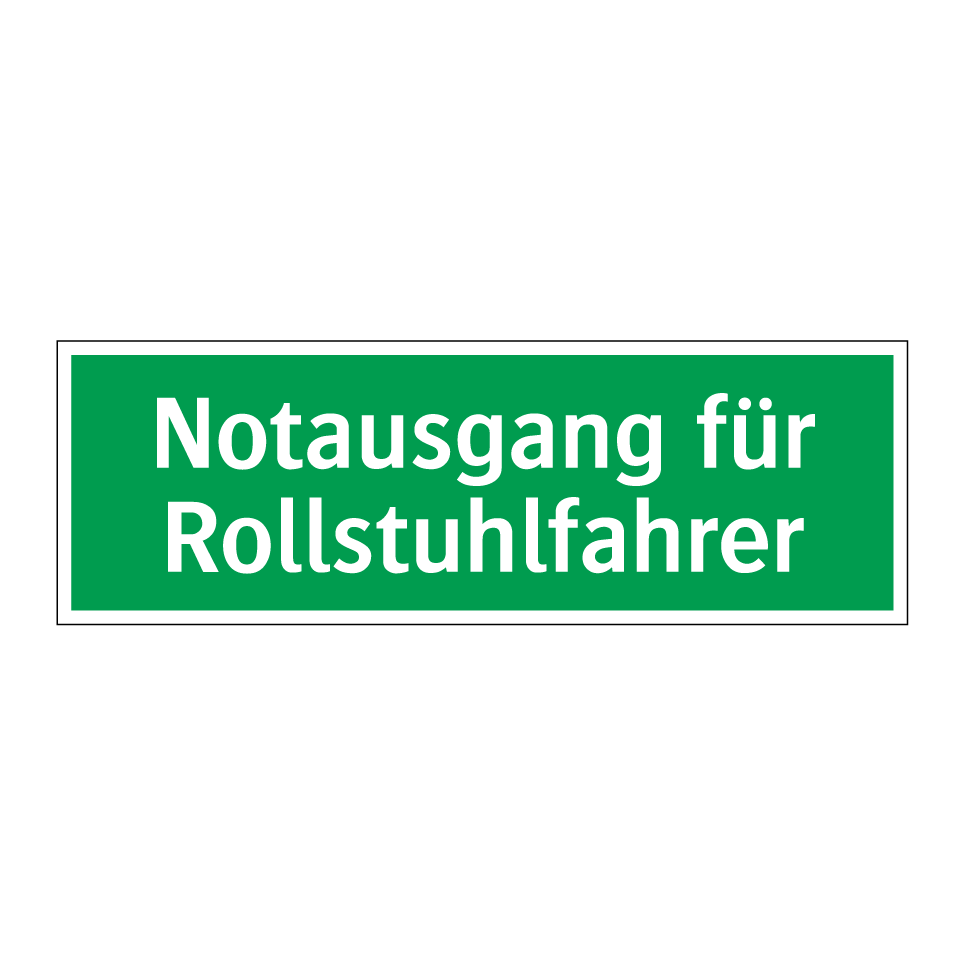Notausgang für Rollstuhlfahrer