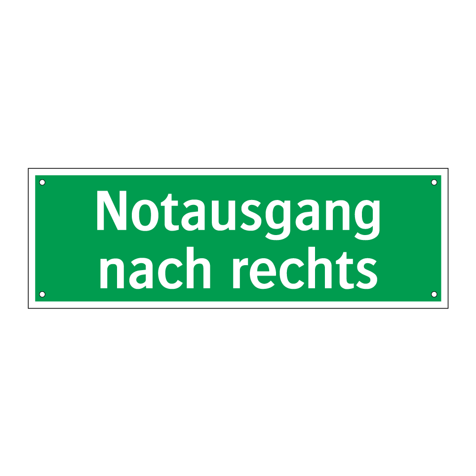 Notausgang nach rechts