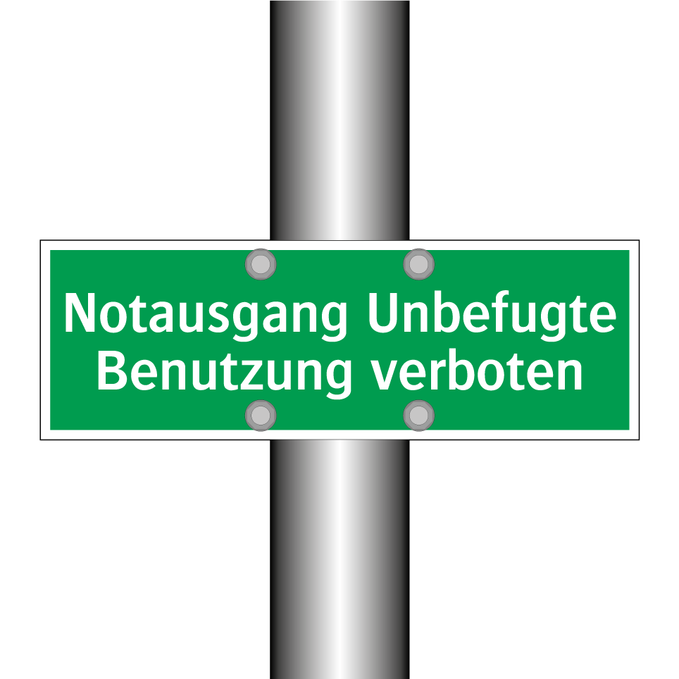 Notausgang Unbefugte Benutzung verboten