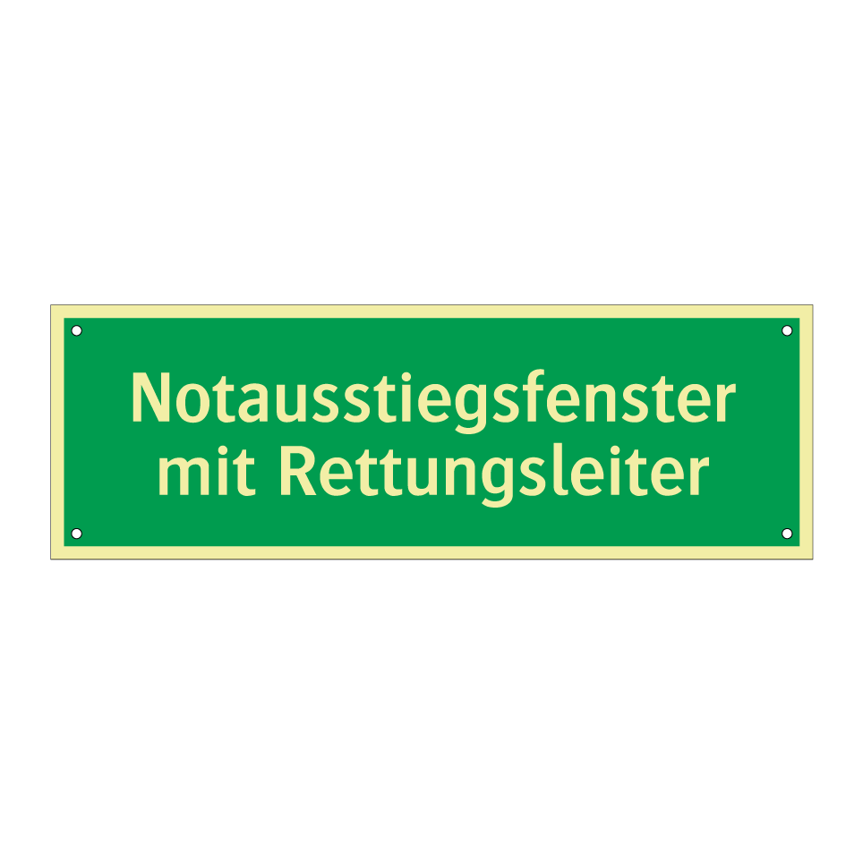 Notausstiegsfenster mit Rettungsleiter