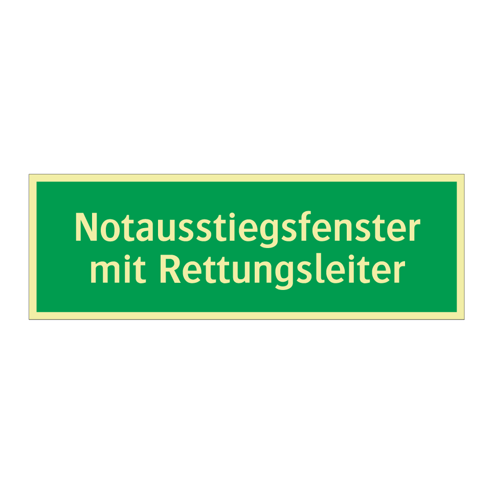 Notausstiegsfenster mit Rettungsleiter