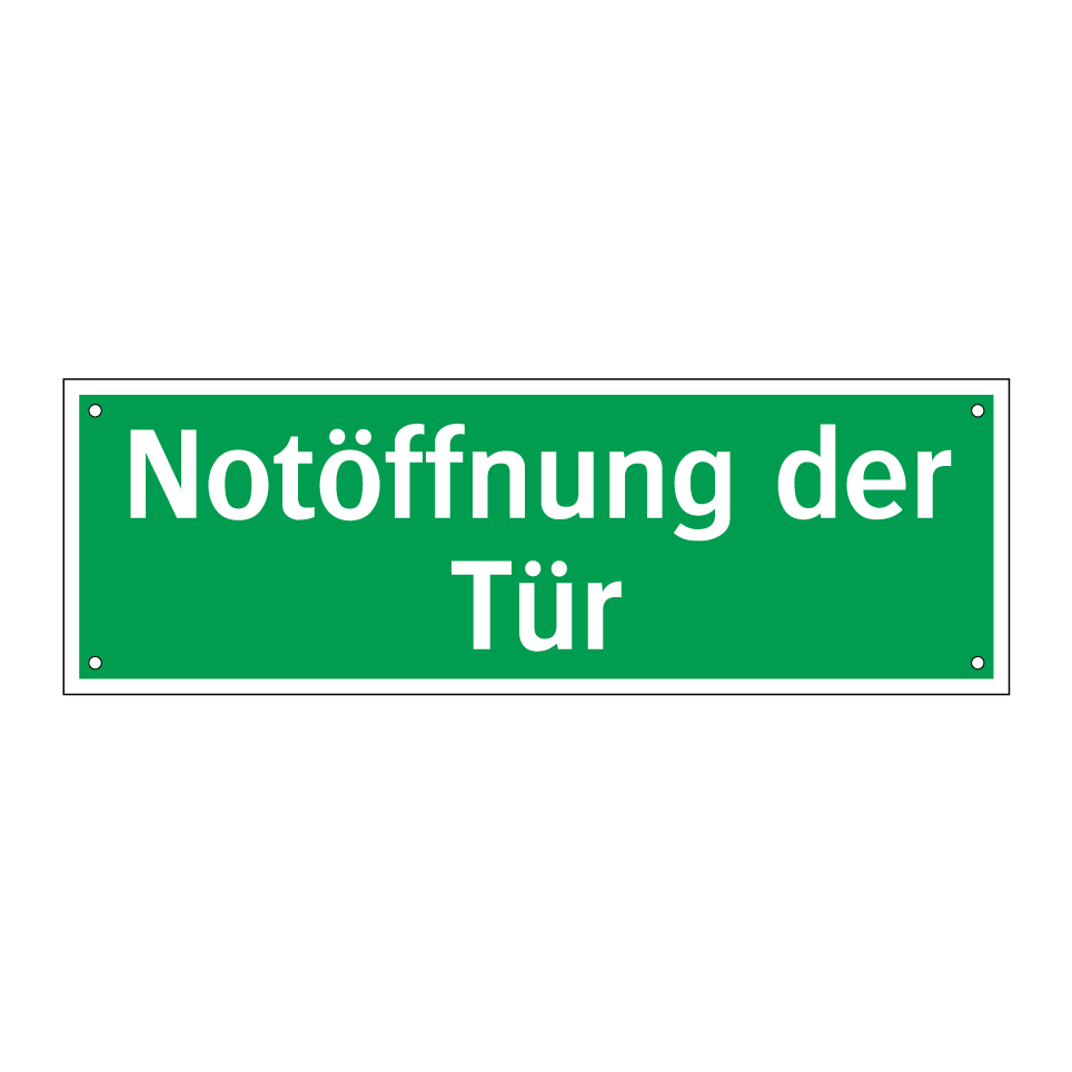 Notöffnung der Tür