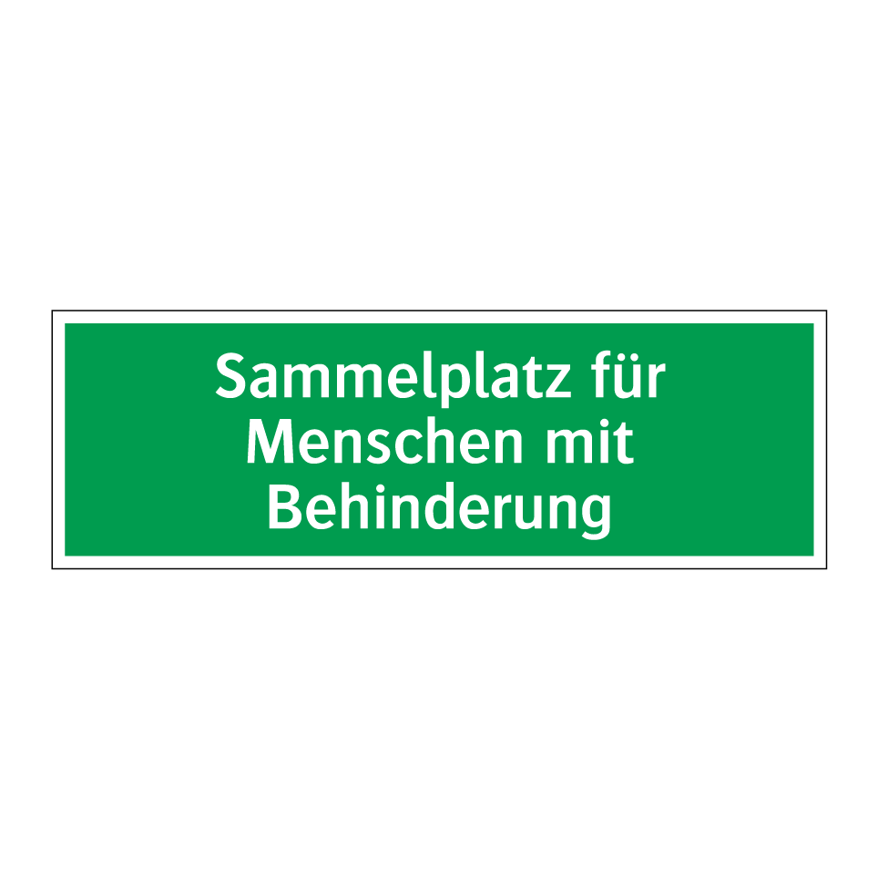 Sammelplatz für Menschen mit Behinderung