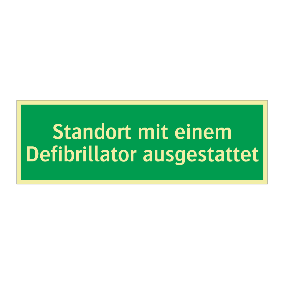 Standort mit einem Defibrillator ausgestattet