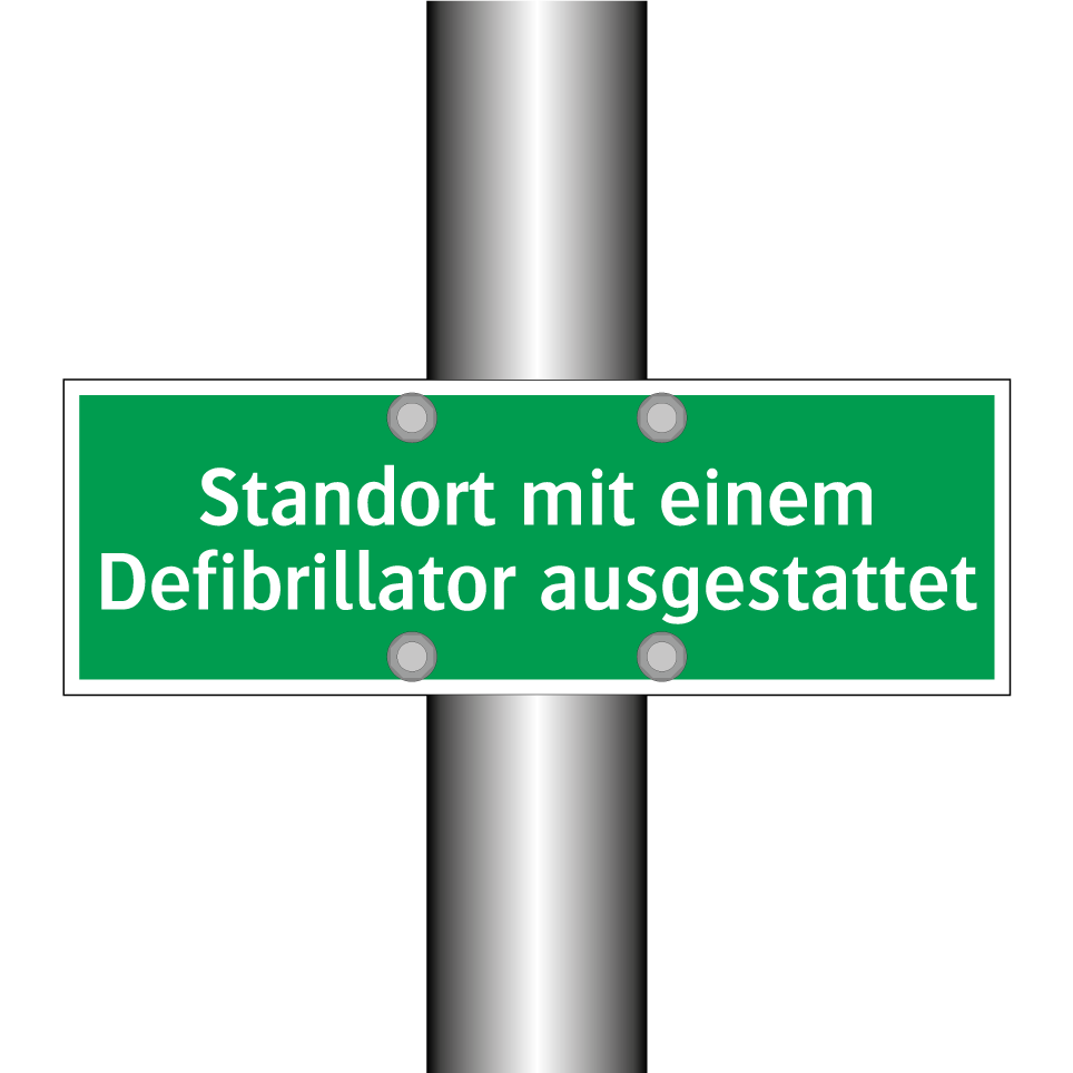 Standort mit einem Defibrillator ausgestattet