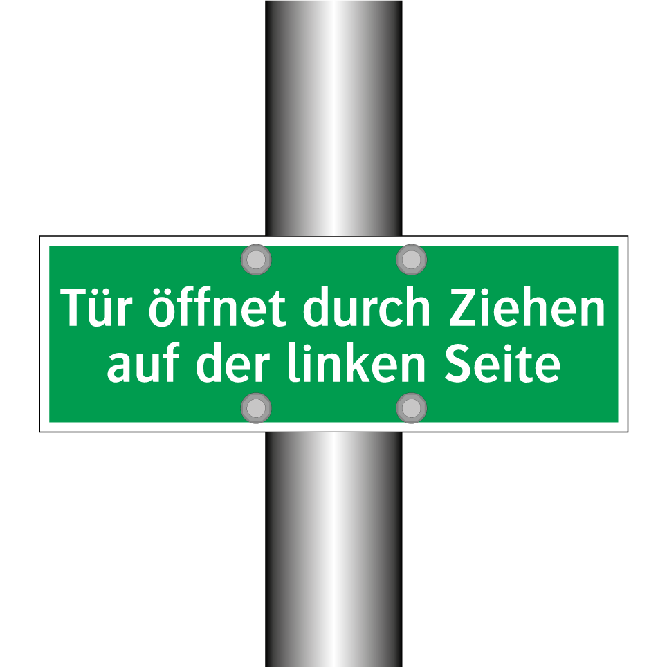 Tür öffnet durch Ziehen auf der linken Seite