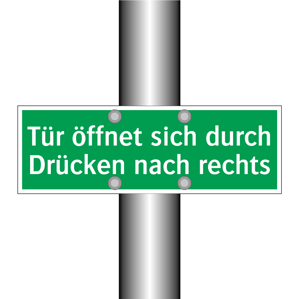 Tür öffnet sich durch Drücken nach rechts