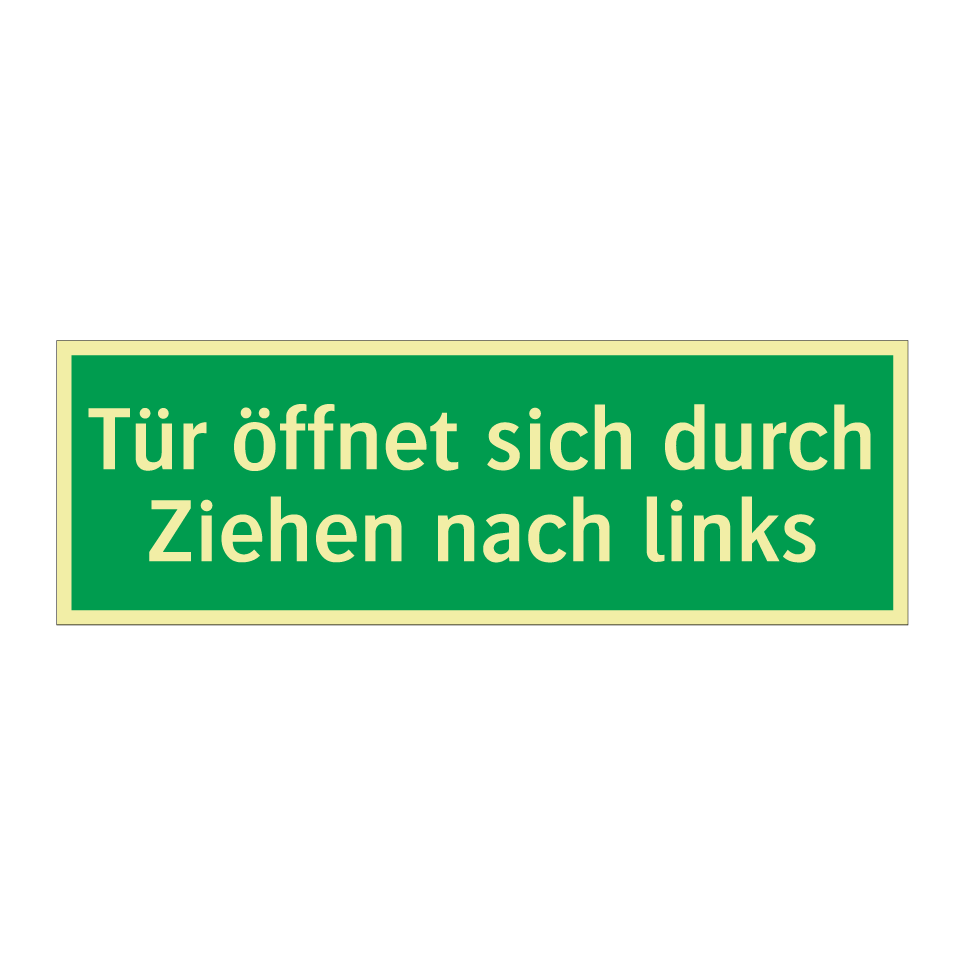 Tür öffnet sich durch Ziehen nach links