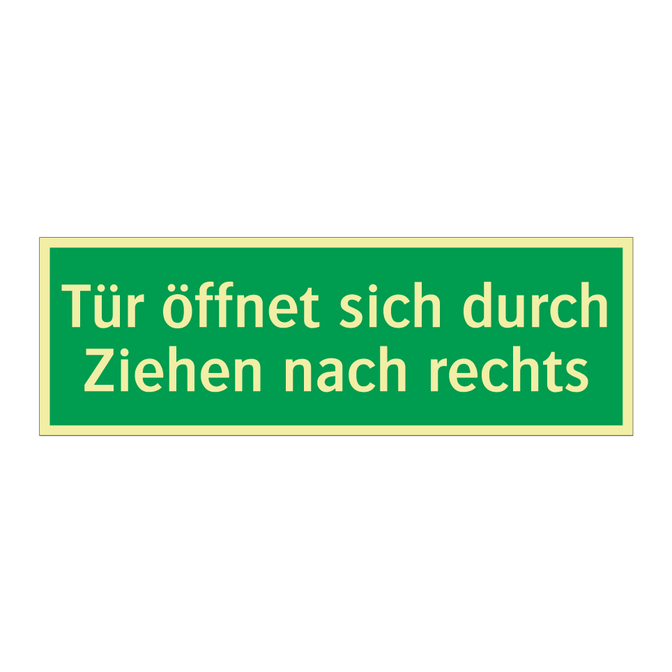 Tür öffnet sich durch Ziehen nach rechts