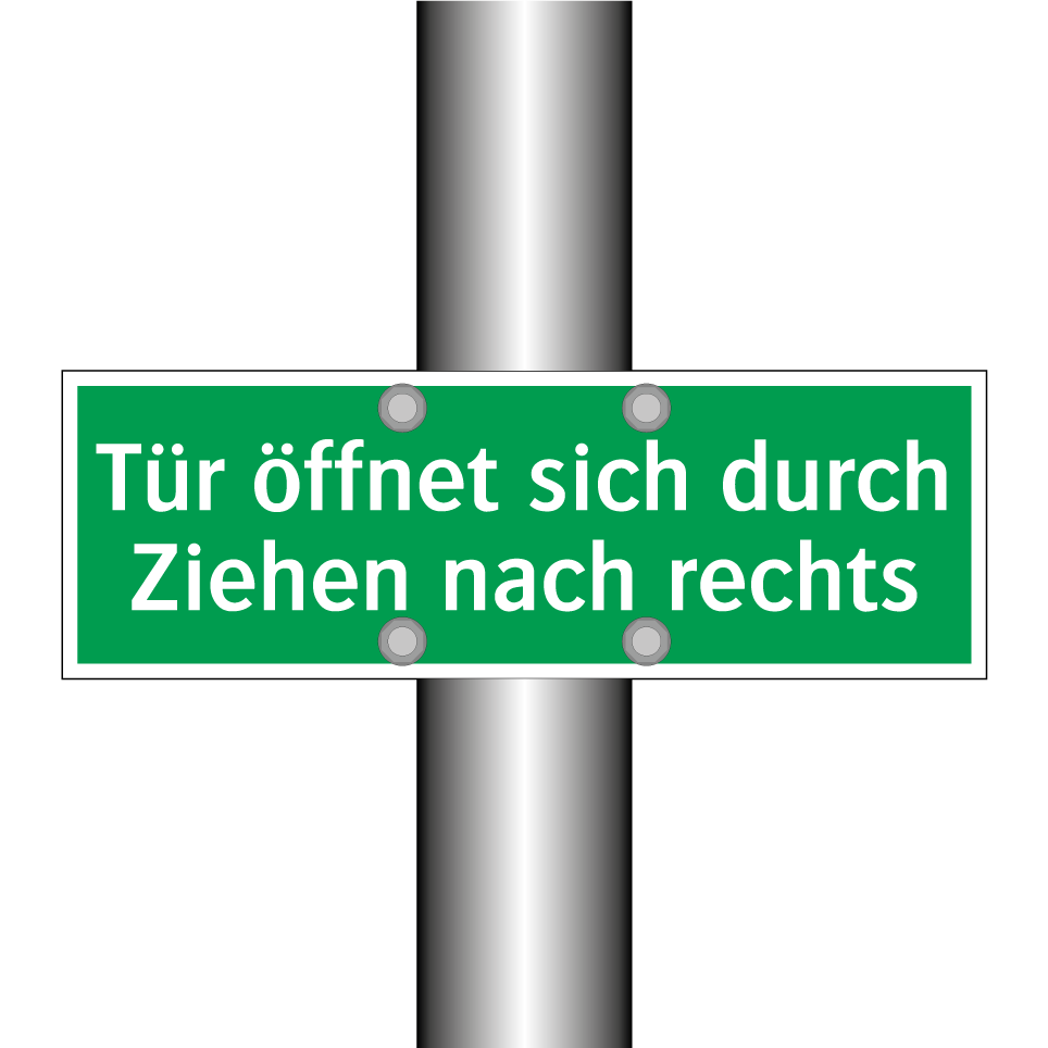 Tür öffnet sich durch Ziehen nach rechts