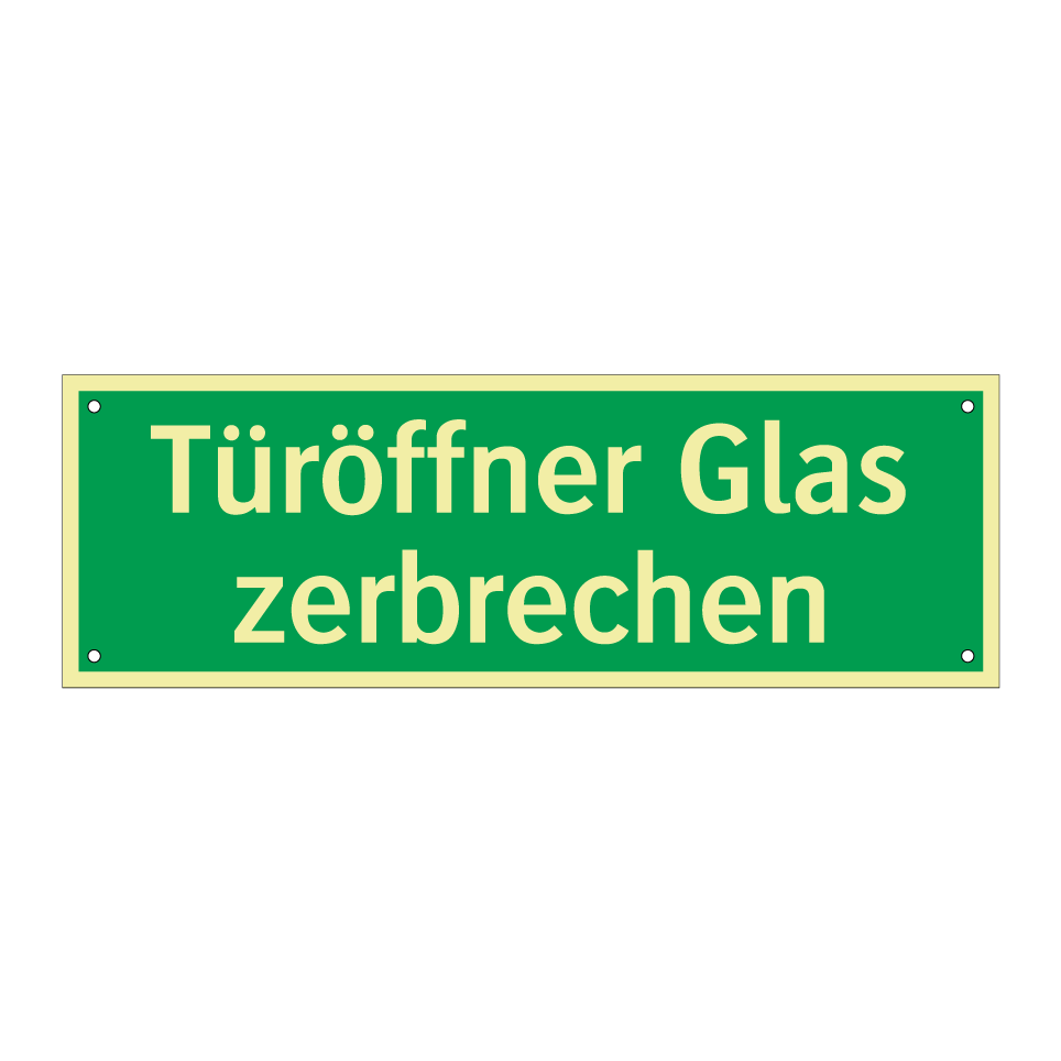 Türöffner Glas zerbrechen