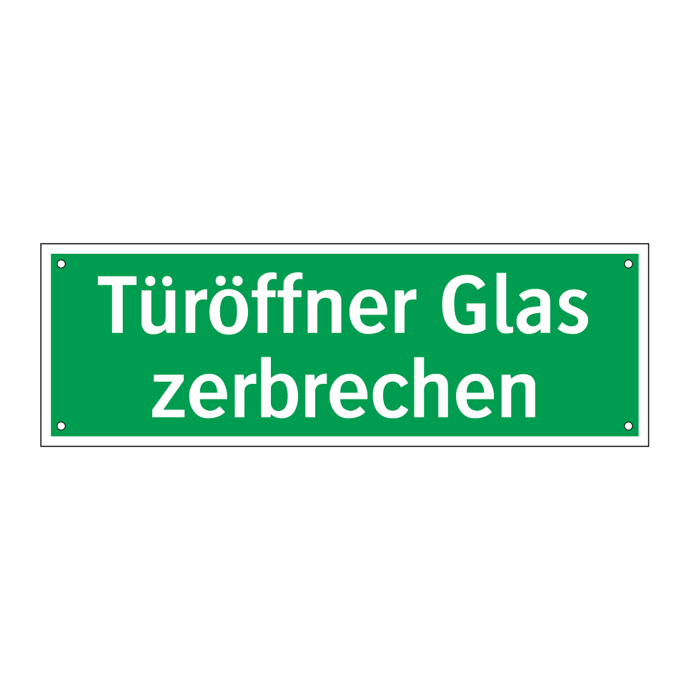 Türöffner Glas zerbrechen