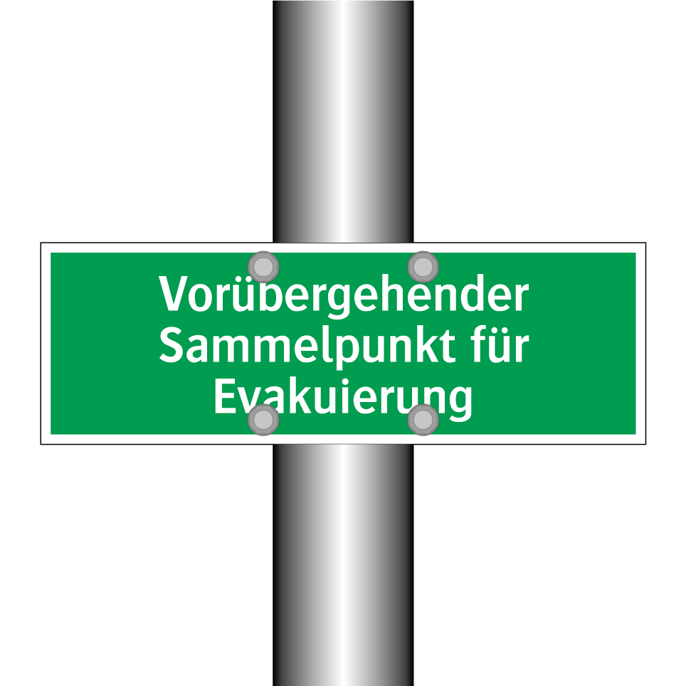 Vorübergehender Sammelpunkt für Evakuierung