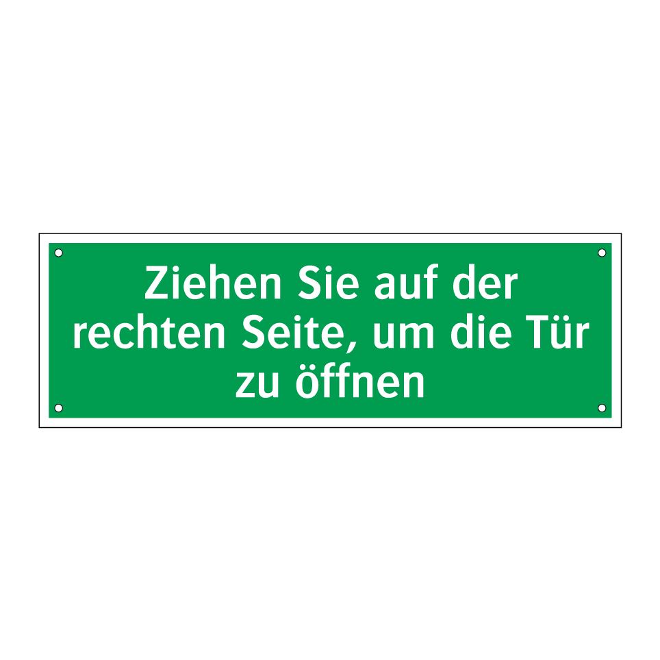 Ziehen Sie auf der rechten Seite, um die Tür zu öffnen