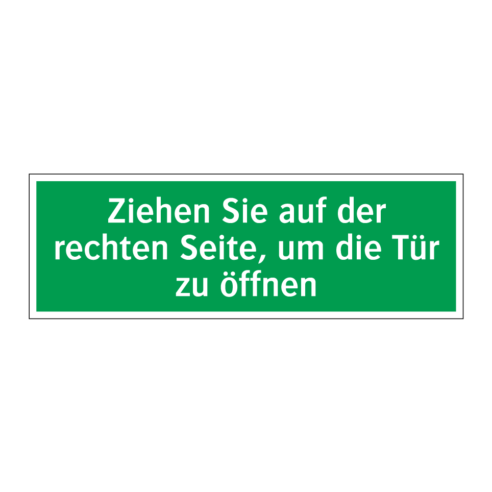 Ziehen Sie auf der rechten Seite, um die Tür zu öffnen