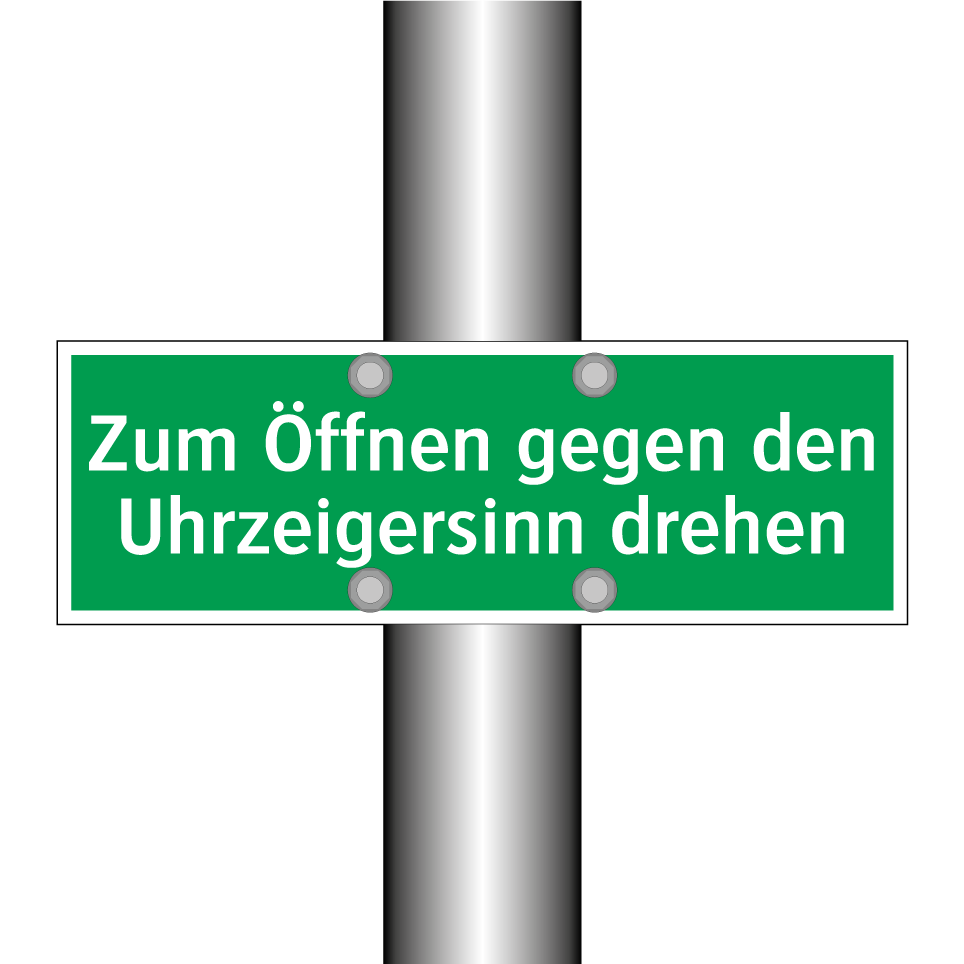 Zum Öffnen gegen den Uhrzeigersinn drehen