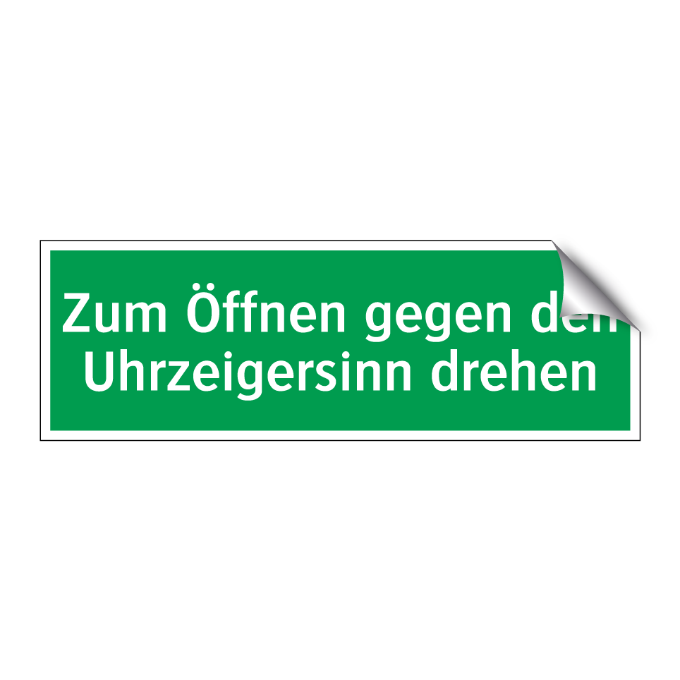 Zum Öffnen gegen den Uhrzeigersinn drehen