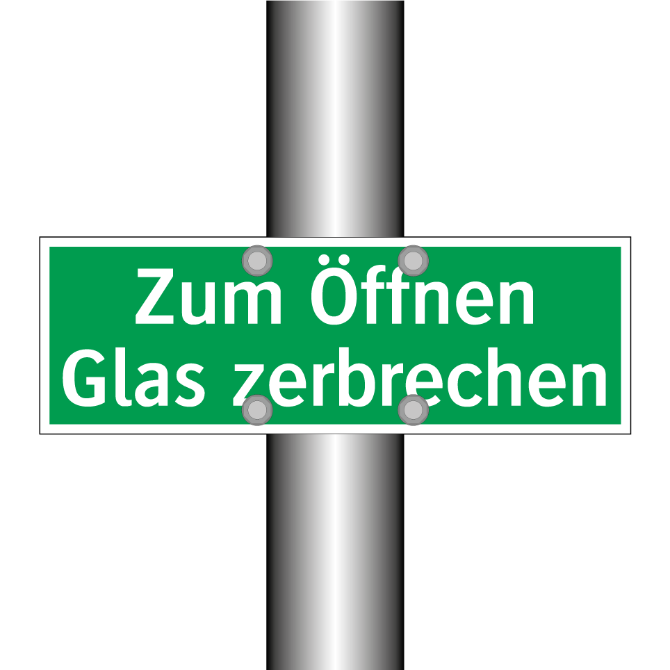 Zum Öffnen Glas zerbrechen