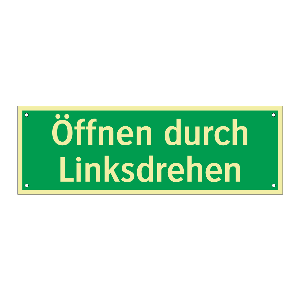 Öffnen durch Linksdrehen