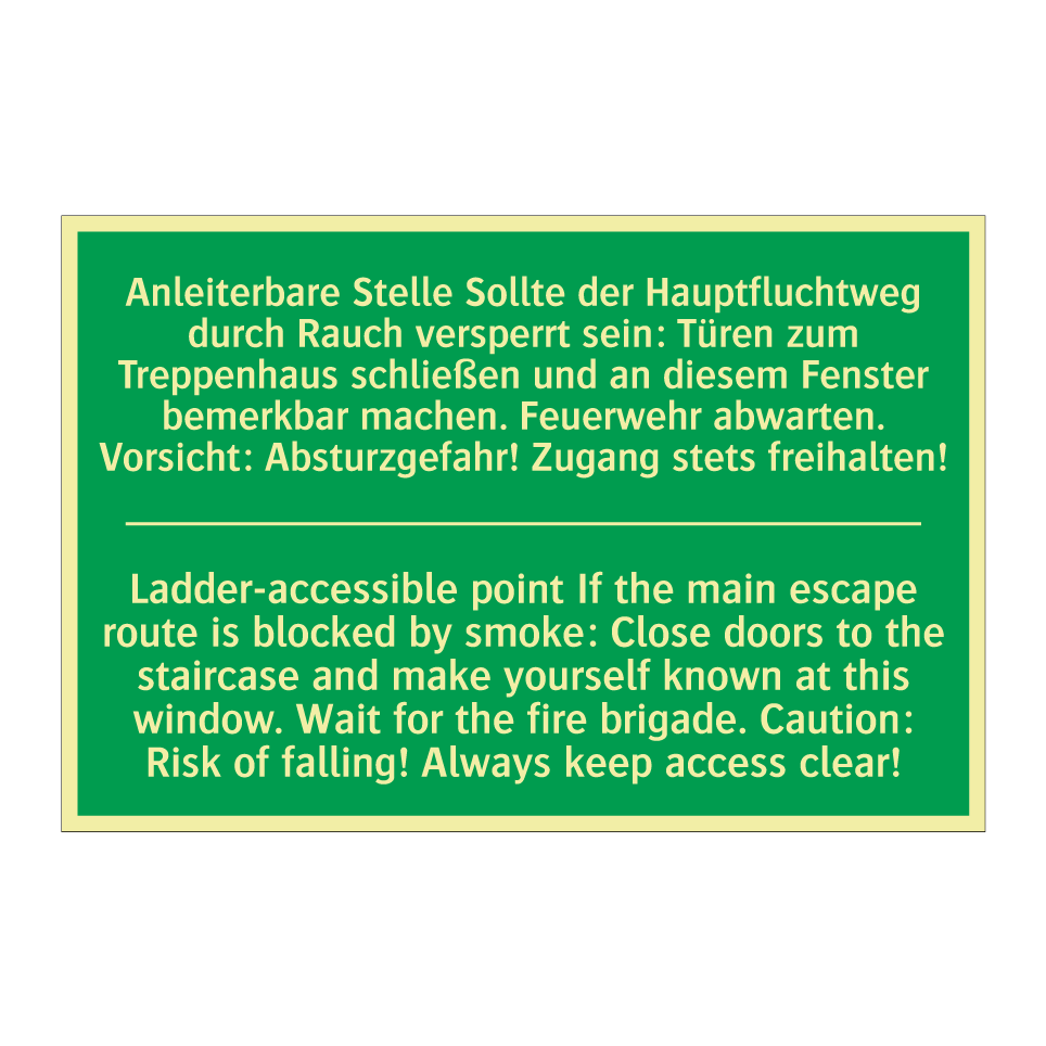 Anleiterbare Stelle Sollte der /.../ - Ladder-accessible point If the /.../