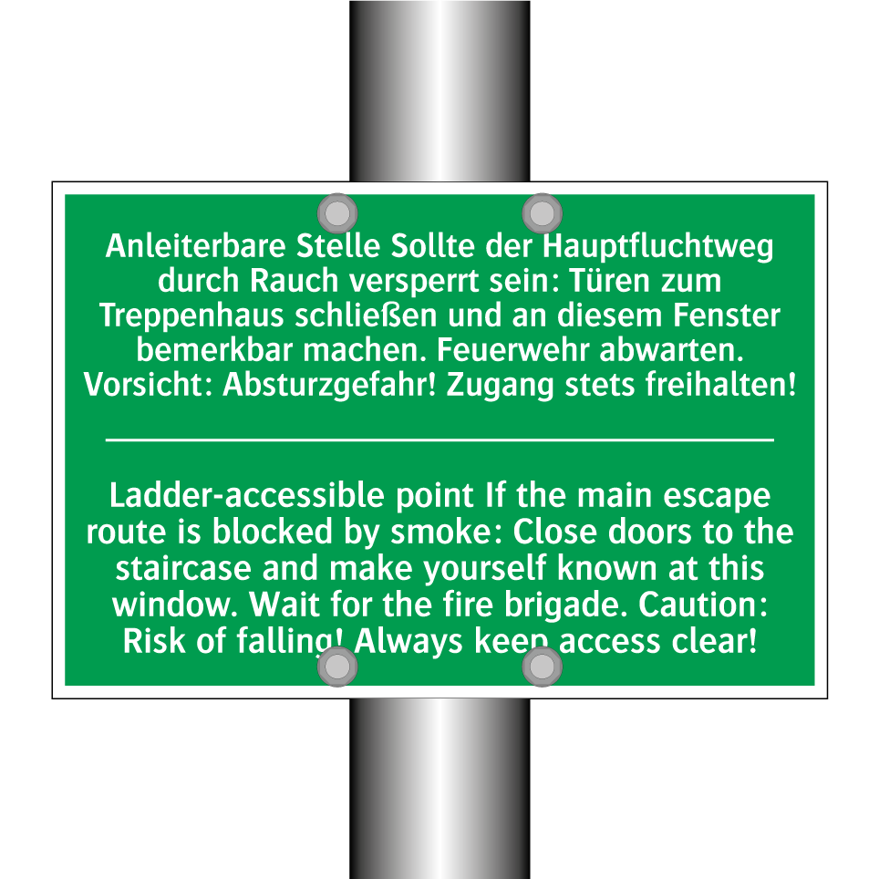 Anleiterbare Stelle Sollte der /.../ - Ladder-accessible point If the /.../