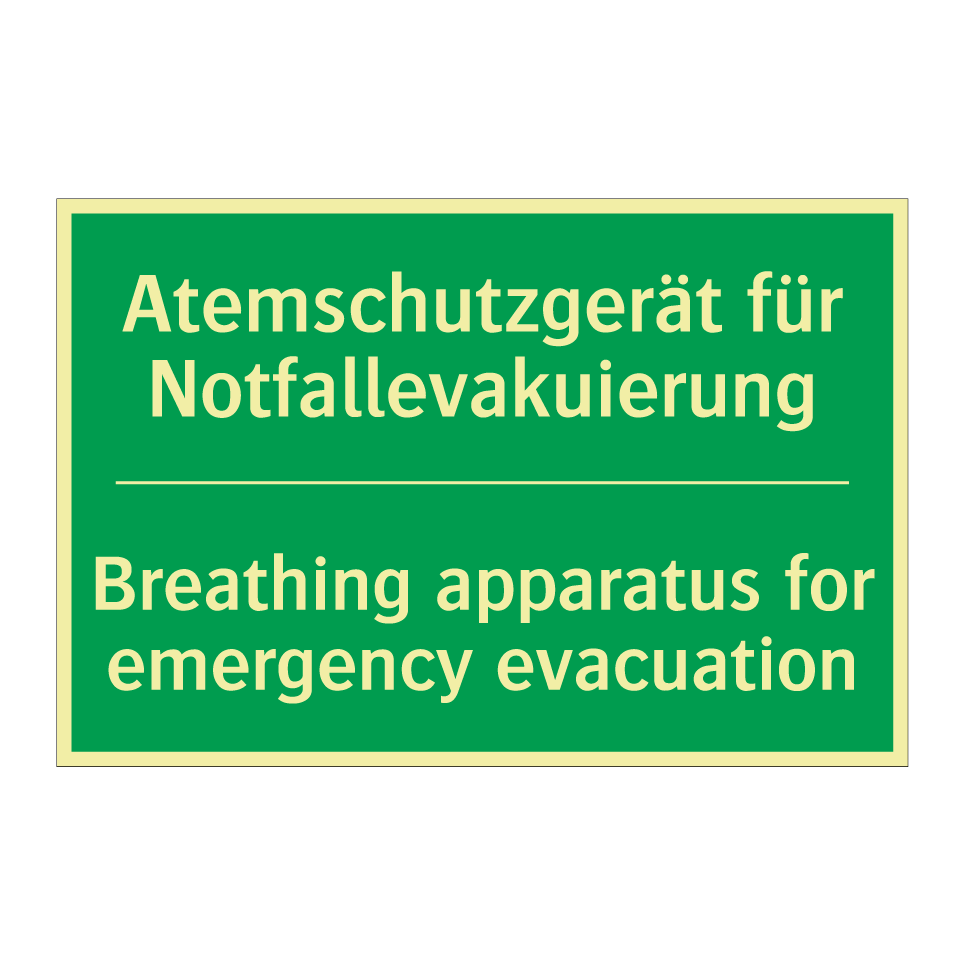Atemschutzgerät für Notfallevakuierung /.../ - Breathing apparatus for emergency /.../
