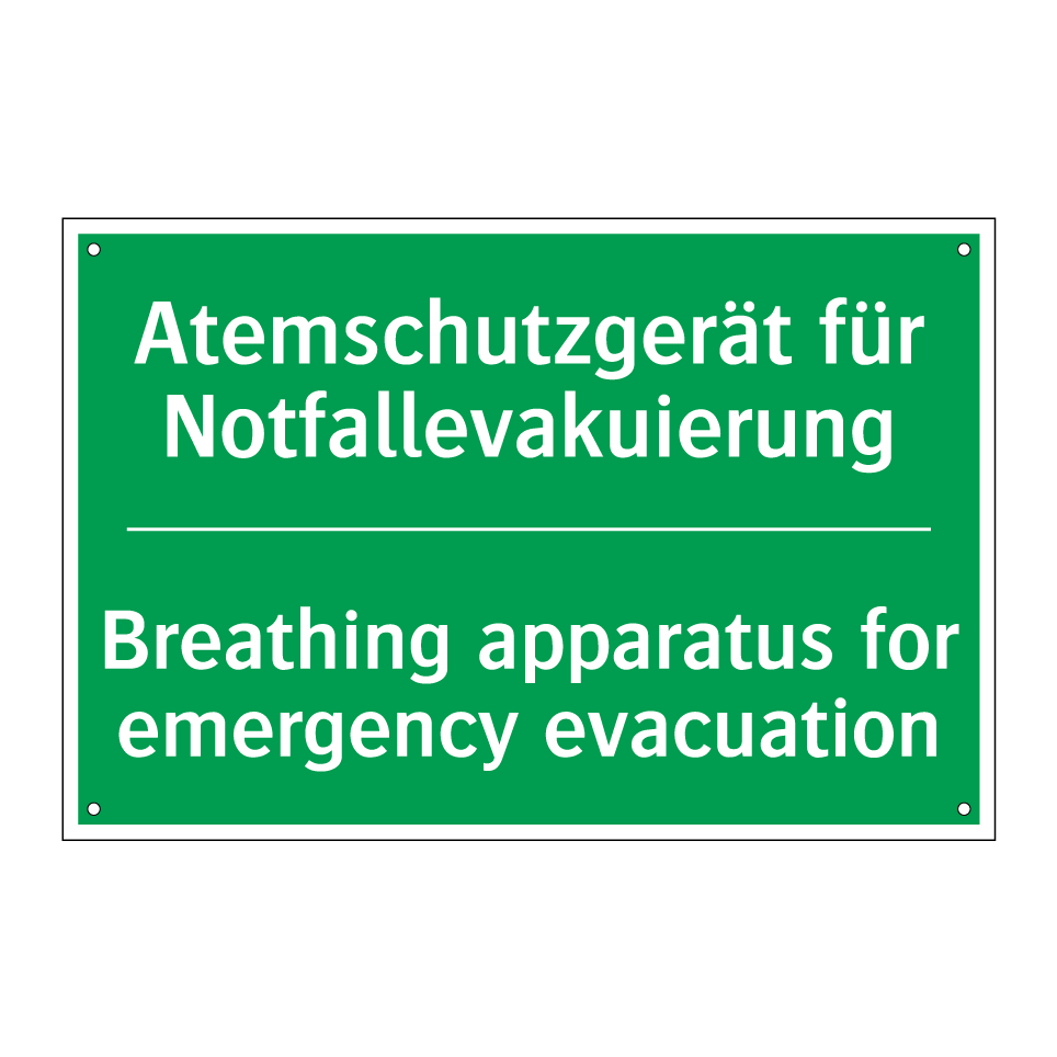 Atemschutzgerät für Notfallevakuierung /.../ - Breathing apparatus for emergency /.../