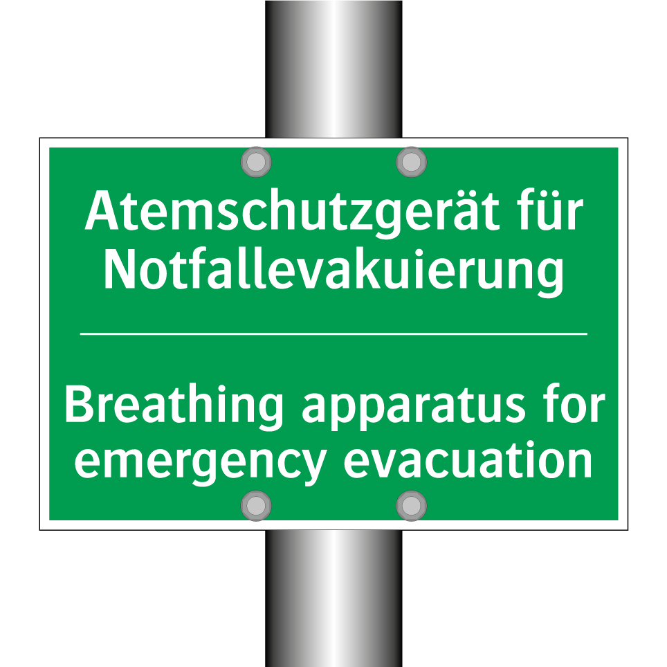 Atemschutzgerät für Notfallevakuierung /.../ - Breathing apparatus for emergency /.../