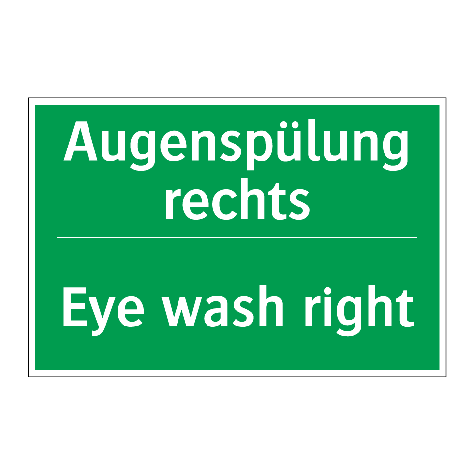 Augenspülung rechts - Eye wash right