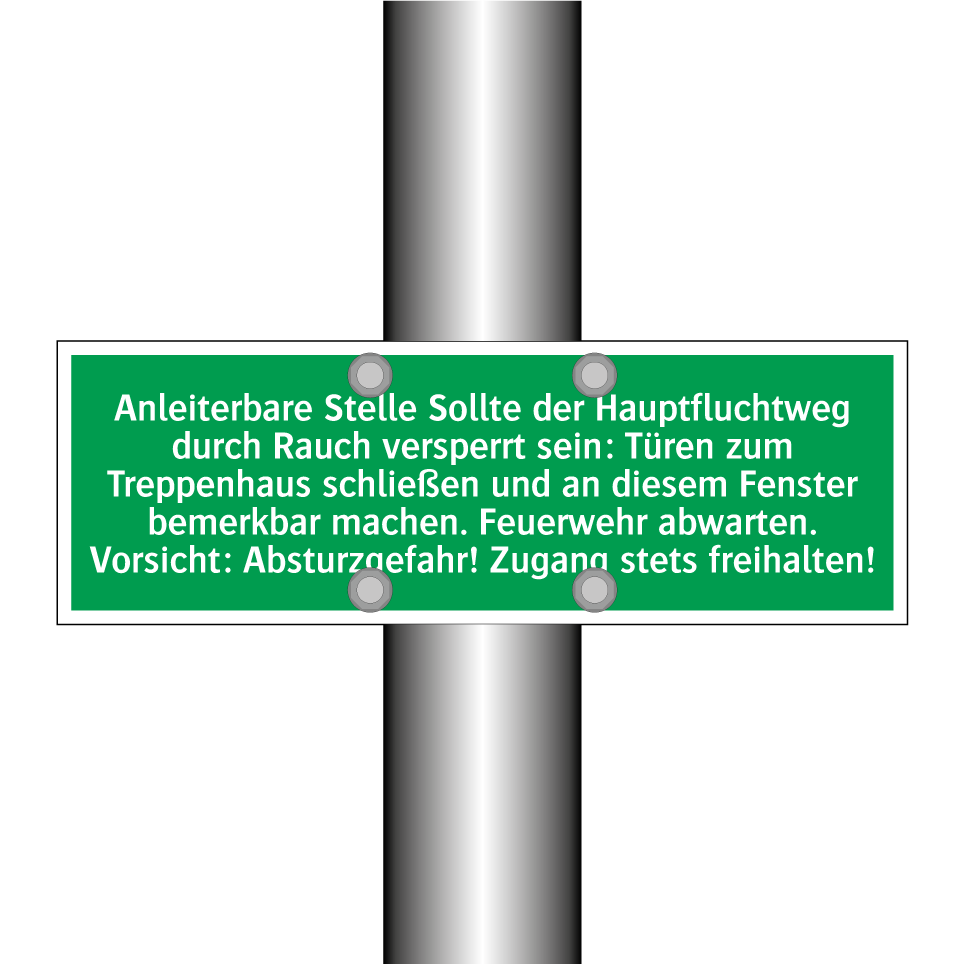 Anleiterbare Stelle Sollte der Hauptfluchtweg durch Rauch versperrt sein /../