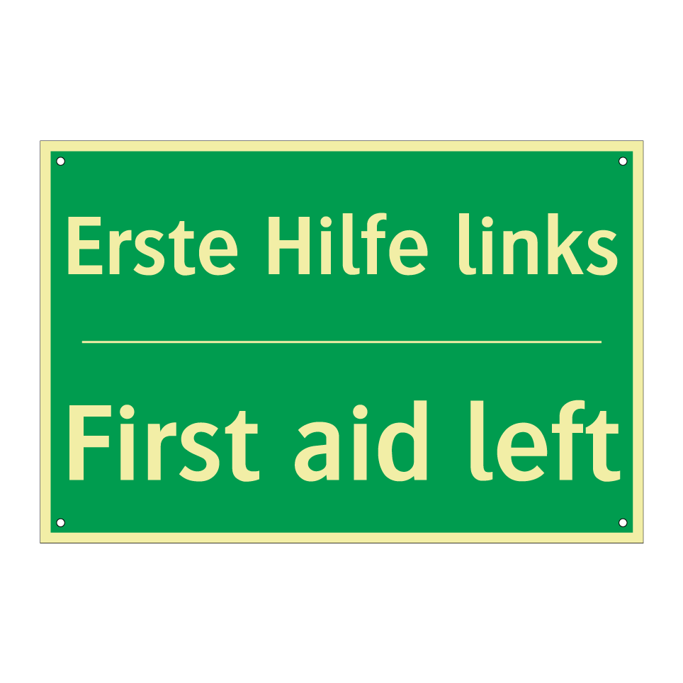 Erste Hilfe links - First aid left