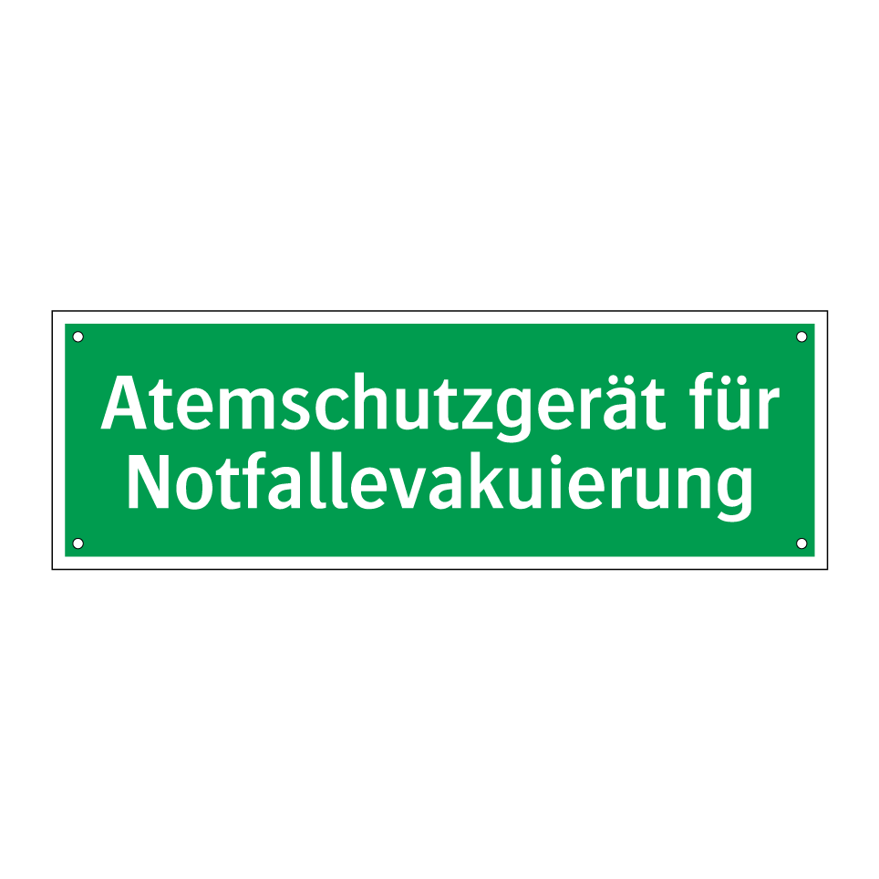 Atemschutzgerät für Notfallevakuierung