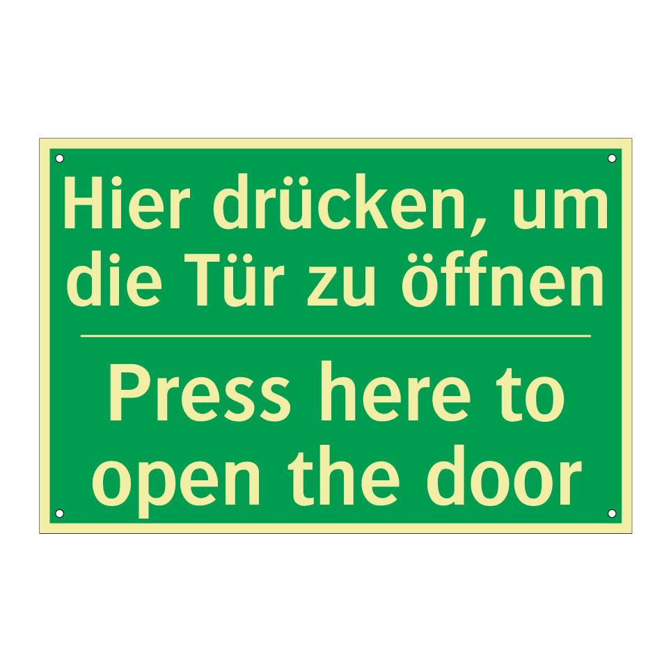 Hier drücken, um die Tür zu öffnen /.../ - Press here to open the door