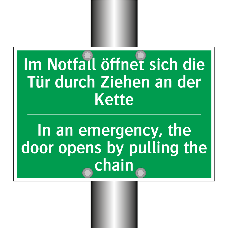 Im Notfall öffnet sich die Tür /.../ - In an emergency, the door opens /.../