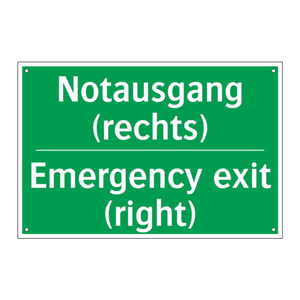 Notausgang (rechts) - Emergency exit (right)