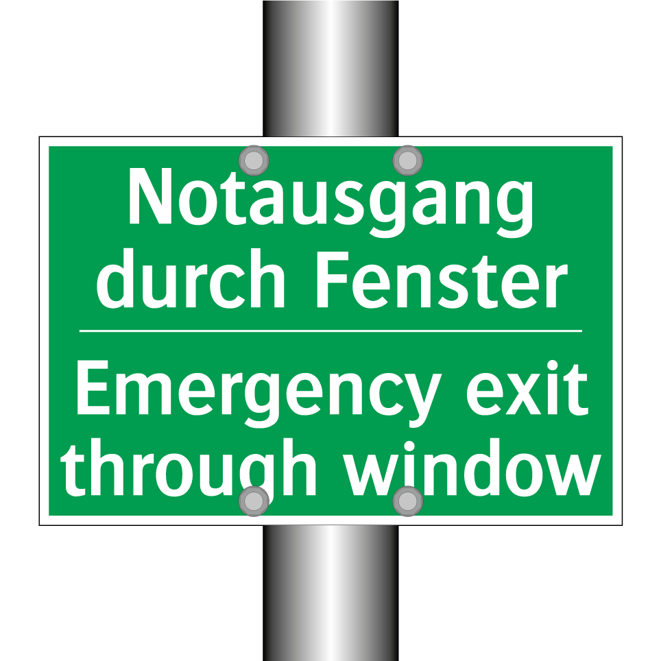 Notausgang durch Fenster - Emergency exit through window