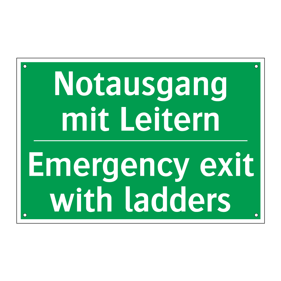 Notausgang mit Leitern - Emergency exit with ladders