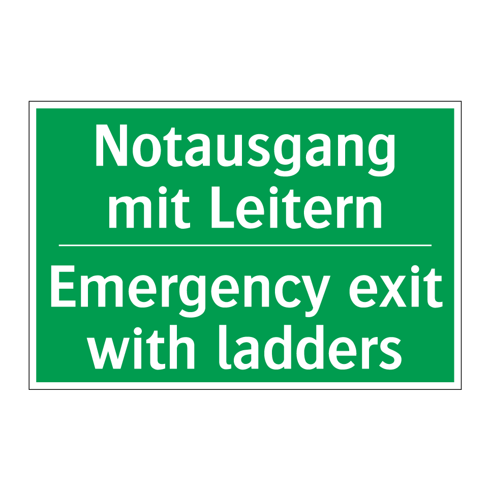 Notausgang mit Leitern - Emergency exit with ladders
