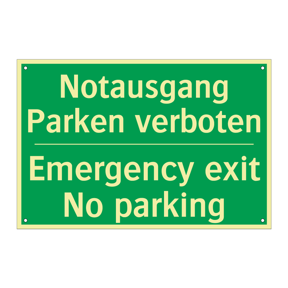Notausgang Parken verboten - Emergency exit No parking