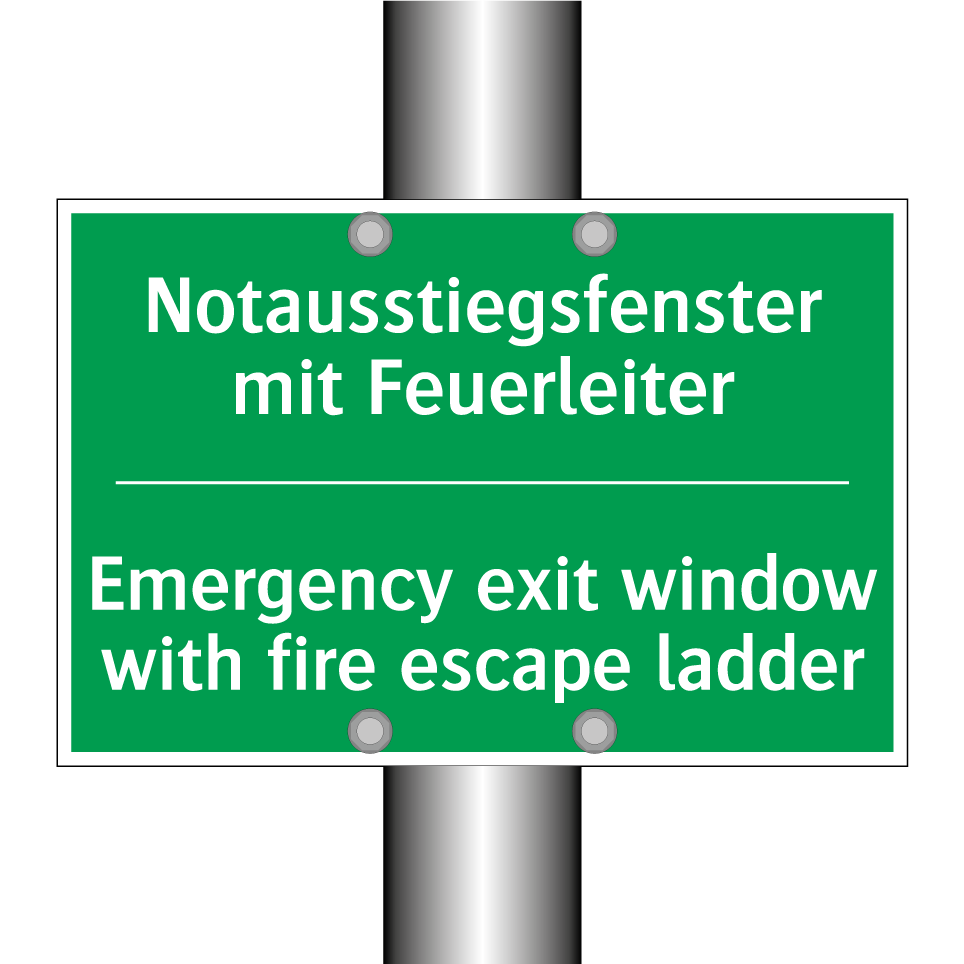 Notausstiegsfenster mit Feuerleiter /.../ - Emergency exit window with fire /.../