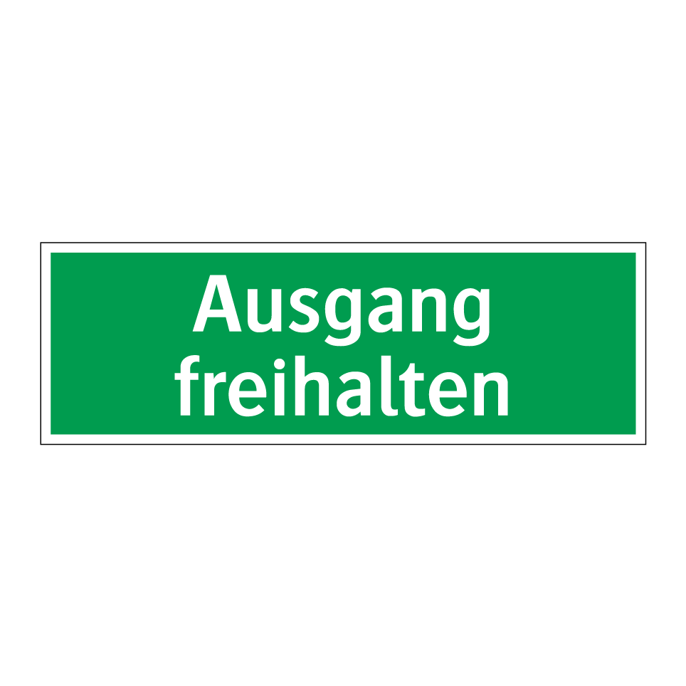 Ausgang freihalten
