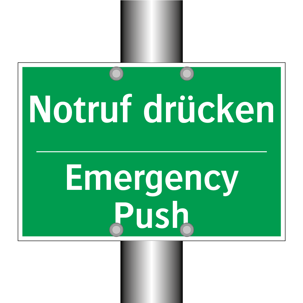 Notruf drücken - Emergency Push